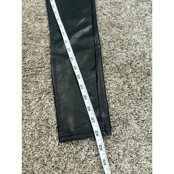 Spanx Assets Faux Leather Leggings Black Pants Smoothing Slimming S Small - Picture 5 of 9